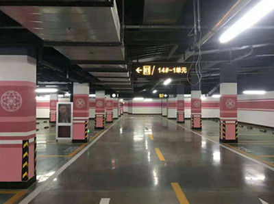 通州小区停车场地面划线